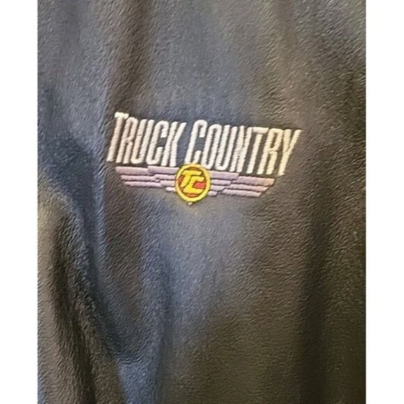 Vintage Burks Bay Leather Bomber Jacket Mens Large Black Member's Edition - Picture 2 of 10